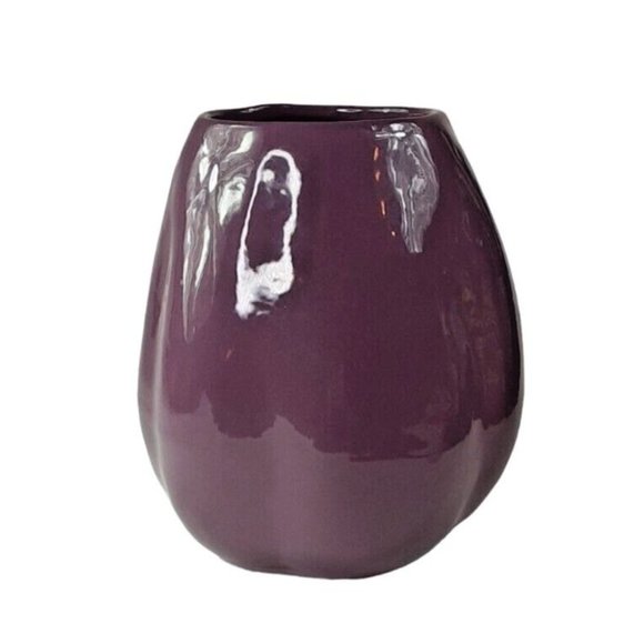 Vietri Italian Eggplant Vase VGA 2642 Ceramic Purple Decorative Pottery 7.75" - Picture 2 of 7